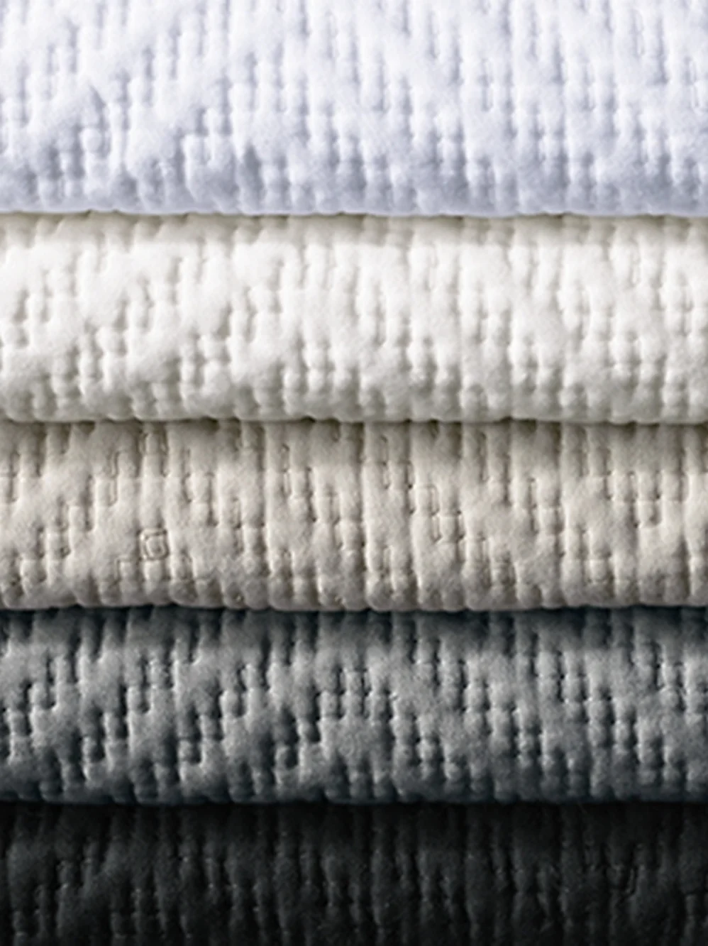 Restoration Hardware Sateen Coverlet Washed Herringbone In White